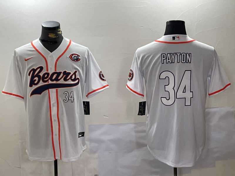 Men's Chicago Bears #34 Walter Payton Number White Throwback With Patch Cool Base Stitched Baseball Jersey,We sell and wholesale Men's Chicago Bears #34 Walter Payton Number White Throwback With Patch Cool Base Stitched Baseball Jersey on line form chian!